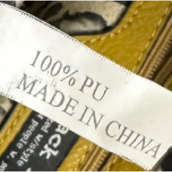 Black Rivet Faux Leather Bag Brown and Yellow - Picture 11 of 11